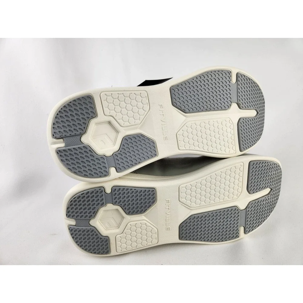 FitVille‎ Womens Sneakers 10.5 W Wide Pink Gray Toe Walking Shoes Training Gym